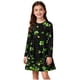 thumbnail image 1 of Vestidos de Manga Larga de las Niñas Tamaño 7-8 Elástico un Vestido de Patinador de Línea Twirly para Niños, Cuello Redondo Recital Escolar con Mezcla Suave, 1 of 6