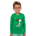 thumbnail image 5 of Peanuts Snoopy Christmas Holiday Warm Wishes Tight Fit 2PC Matching Family Pajama Set For Adults Kids Toddlers, 5 of 6