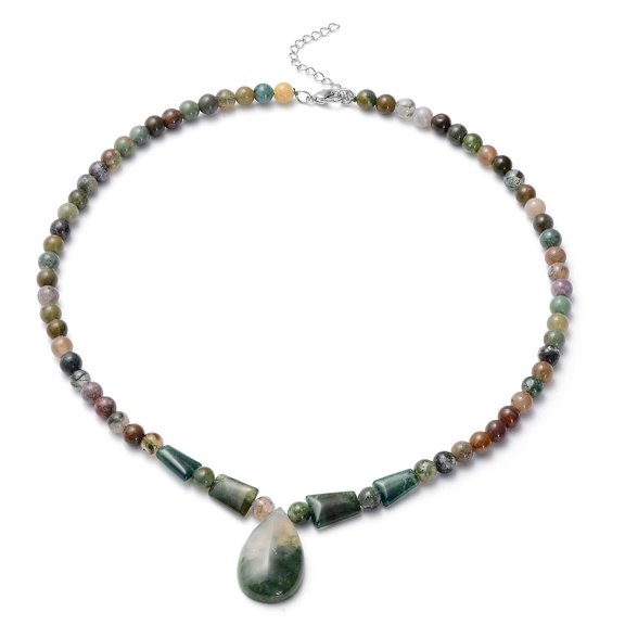 Silvertone Beaded Necklace for Women Jewelry Size 18-20" Ct 56.58 Birthday Christmas Gifts for Women