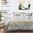 thumbnail image 3 of 3 Piece French Country Floral,Duvet Cover Set California King,Microfiber Comforter/Quilt Cover with Corner Ties and 2 Pillowcases,Purple Daisy Farmhouse Black White Check Bedding with Zipper Closure, 3 of 8
