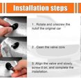 thumbnail image 4 of QODOLSI Pack-4 Tire Stem Valve Caps, 0.6" x 0.37" Leak-Proof Aluminum Alloy Tire Valve Cover for Cars SUVs Trucks (Orange), 4 of 5