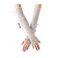 thumbnail image 6 of Women Sheer Mesh Arm Sleeves Long Ultra-thin Lace Fingerless Gloves UV Sun Protection Cooling Mesh Tulle Sunscreen Sleeves for Outdoors, 6 of 8