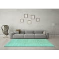 thumbnail image 3 of Ahgly Company Indoor Square Solid Light Blue Modern Area Rugs, 3' Square, 3 of 4