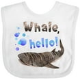 thumbnail image 3 of Inktastic Whale, Hello Cute Whale Shark with Bubbles Boys or Girls Baby Bib, 3 of 4