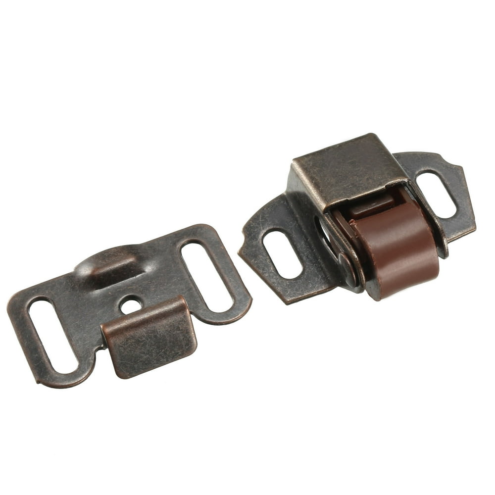 Door Single Roller Catch Ball Latch Copper Tone 2 Pack