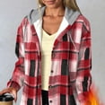 thumbnail image 6 of LIaqionyy Plaid Jacket for Womens Casual Button down Long Sleeve Shacket Fleece Lined Warm Jackets Clothes, 6 of 7