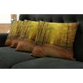 thumbnail image 2 of Ambesonne Fall Throw Pillow Cover 4 Pack, Seasonal Scenic Park, 20", Pale Green Orange Brown, 2 of 6