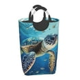 thumbnail image 2 of Picia Watercolor Turtle Laundry Basket With Handles Laundry Hamper Toys Storage Organizer Foldable Bucket Washing Bin Dirty Clothes Bag For Home Bathroom Bedroom Dorm, 2 of 6