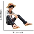thumbnail image 2 of One Piece Anime Figure Luffy Statue Figure Sitting Posture Anime Statue Doll Sculpture, 2 of 5