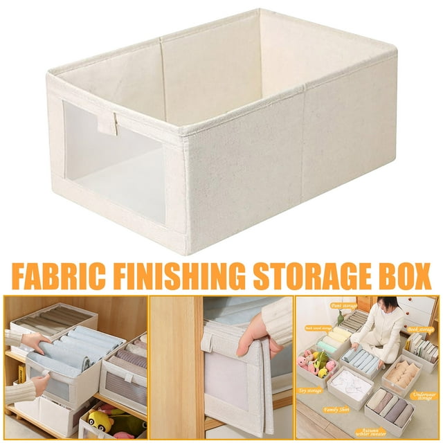 Fiudx Caja para Guardar Ropa, Diseño Plegable, Organizador Multicompartimento, Versátil para Dormitorio, Baño y Cocina, Tamaño Compacto, 40 X 27 X 14 Cm, Ideal para Apartamentos y Residencias Univers
