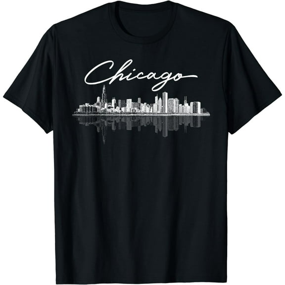 Chicago Skyline T-Shirt Souvenirs for Women Men Girls & Boys