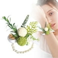 thumbnail image 2 of Wrist Flower Set Artificial Hand Flower And Boutonniere Set For Homecoming Graduation Prom Bridal Wedding, 2 of 9
