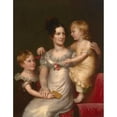 thumbnail image 2 of Charles Bird King 20x24 Gold Ornate Framed and Double Matted Museum Art Print Titled - Sarah Weston Seaton with Her Children Augustine and Julia (1815), 2 of 4