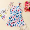 thumbnail image 3 of Toddler Baby Girl Farm Outfit Cow/Cactus Print Sleeveless Strap Romper Overalls Shorts Jumpsuit Bodysuit Western Clothes, 3 of 7