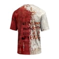 thumbnail image 4 of Delconic Men's Lightweight Quick Dry Mesh Crew Neck Short Sleeve Top with Halloween Themed Print for Casual and Sports Wear Red S, 4 of 6