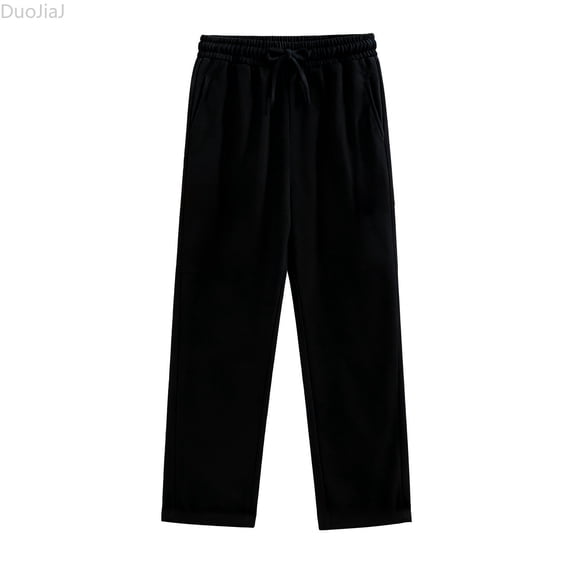 DuoJiaJ Girls Athletic Pants Straight Leg Joggers Loose Fit Casual Trousers For Teen Girls Youth Wear Comfy Stretch Fabric Everyday School Sportswear Girls Sweatpants Size 15-16 years,Black
