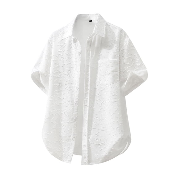 Yaoyar Men's Sparkle Sequins Shirts Disco Nightclub Shirt Short Sleeve Button Down Metallic Shirt Party Tops