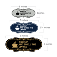 thumbnail image 2 of Designer Wake up and smell the coffee Sign (Navy Blue/Gold) - Medium, 2 of 4