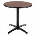 thumbnail image 3 of KFI Studios Mode 3' Round Bistro Table, Dark Mahogany, Arched X-Base, 3 of 4