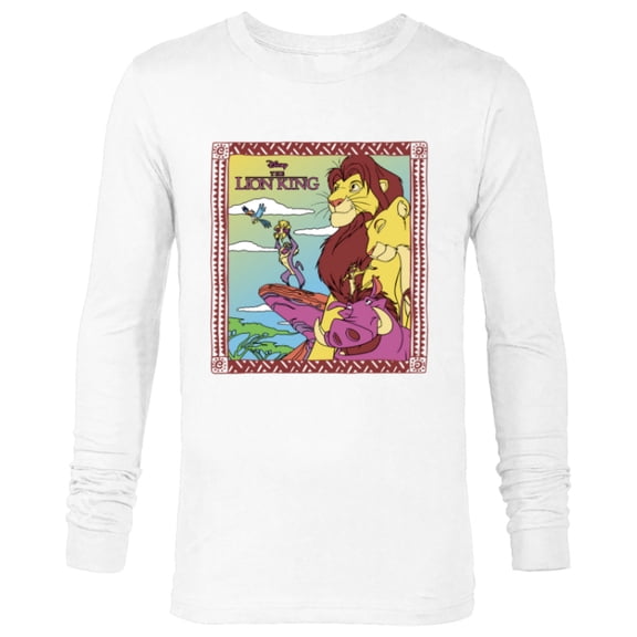 Disney The Lion King 30th Anniversary Family Retro Colors - Long Sleeve T-Shirt for Men - Customized-White