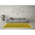 thumbnail image 3 of Ahgly Company Indoor Round Abstract Yellow Contemporary Area Rugs, 4' Round, 3 of 4