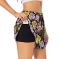 thumbnail image 2 of Haiem Colorful Roses Women's 2 in 1 Running Shorts - Lightweight Athletic Workout Gym Yoga Breathable Sports Shorts Liner with Phone Pockets-XX-Large, 2 of 9