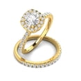 thumbnail image 2 of 1.00ctw Diamond Halo Bridal Set Engagement Ring in 14k  Yellow Gold (1.00ctw,I2-I3, G-H), 2 of 5