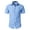 Blue 2, variant on Button Up Dress Shirt with Pocket Men's Casual Short Sleeve Striped Shirt With Open Collar And Loose Fit For Summer Wear Durable And Easy Care Design Yellow