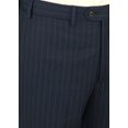 thumbnail image 6 of Mens Side Vent 2-piece Navy Blue Stripe Cotton Modern Fit, 6 of 6