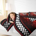 thumbnail image 5 of Manfei Modern Motorcycle Comforter Sets Twin Size, Extreme Sports Comforters & Duvets, Checkered Geometric Reversible Bedding Twin Comforter Set, Microfiber Bedroom Decoration, 2pcs, 5 of 8