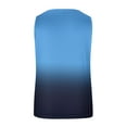 thumbnail image 4 of ALLLIST Tops for Women Trendy Blue Gradient Button Sleeveless V-Neck Tank Tops Tank XXXL, 4 of 5
