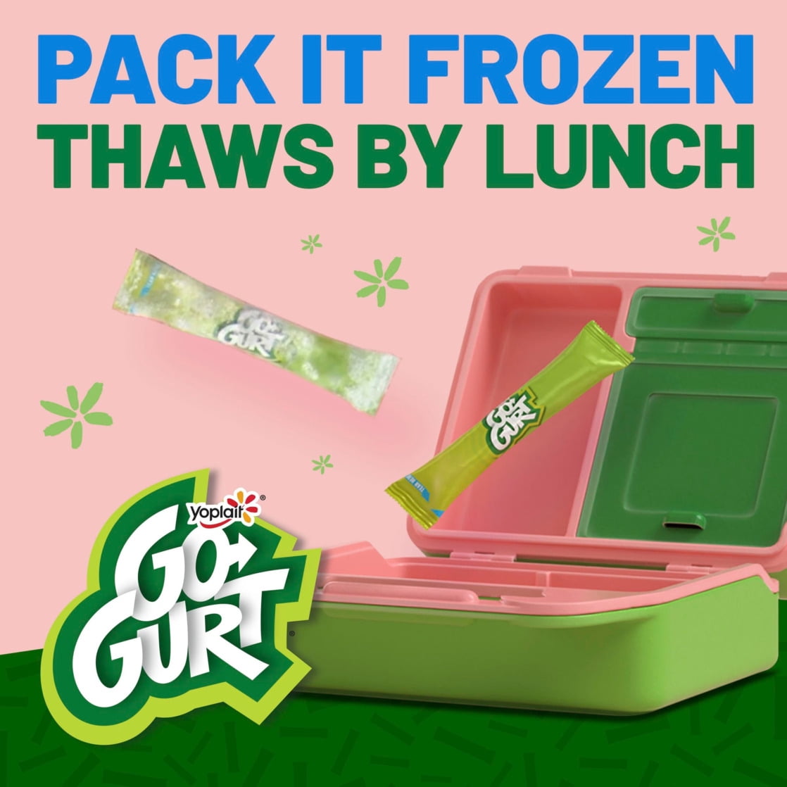 Go-GURT SpongeBob SquarePants Kids Fat Free Yogurt Variety Pack, 2 oz Yogurt Tubes (16 Ct)