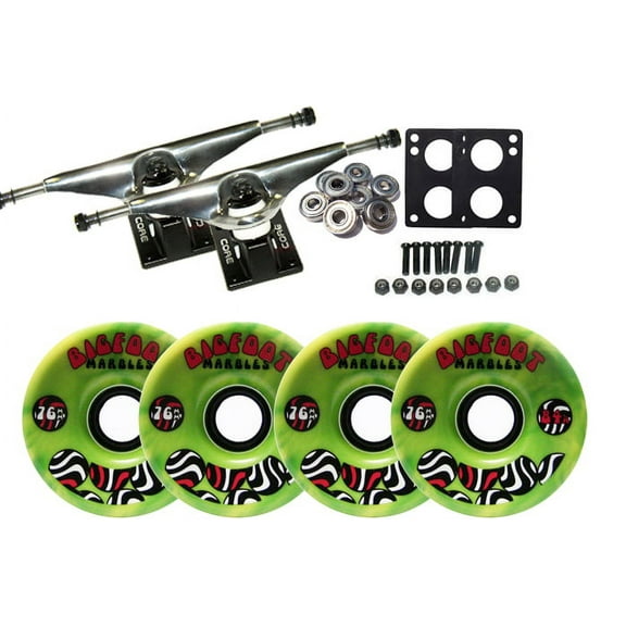 LONGBOARD Skateboard CORE TRUCKS BIGFOOT SWIRL WHEELS