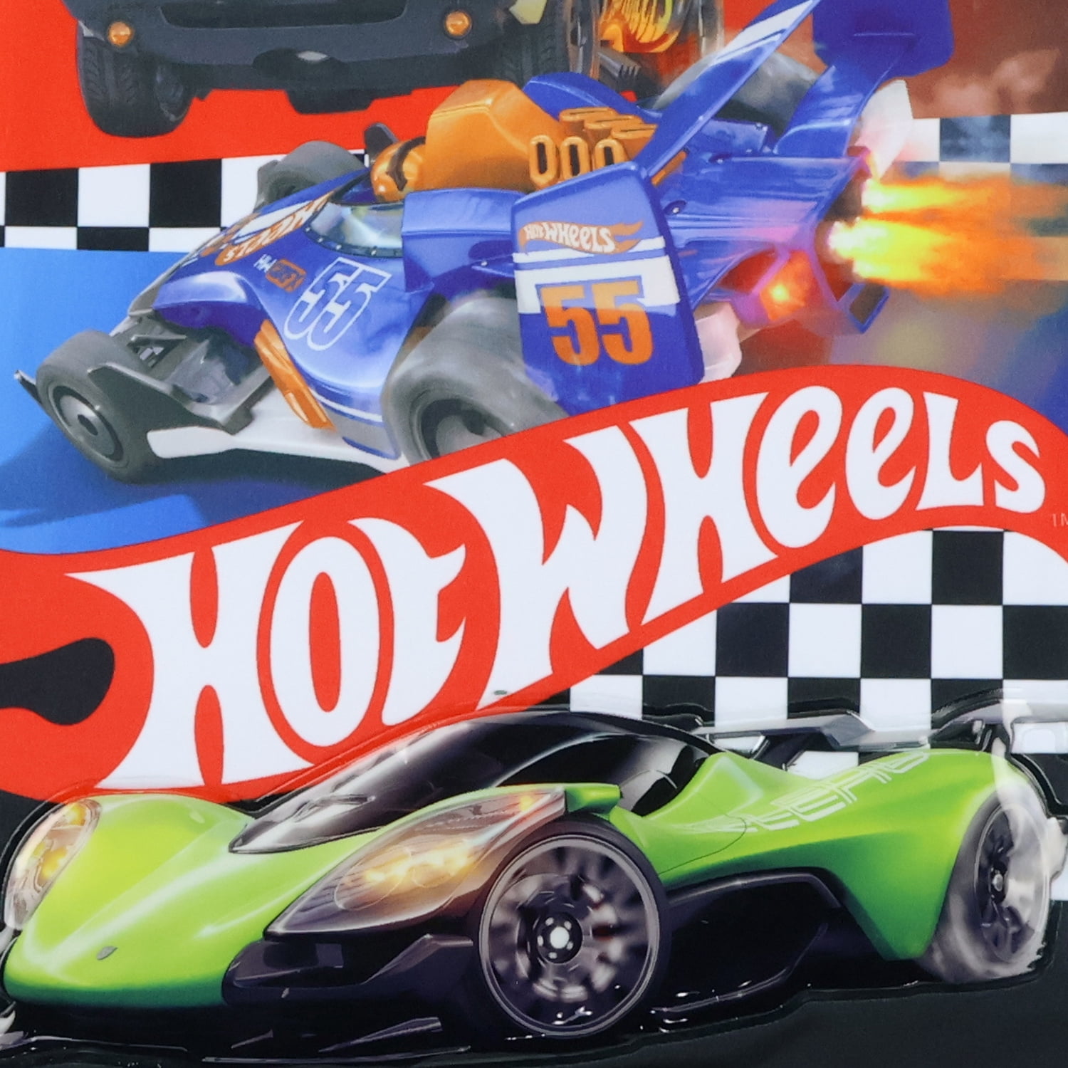 Hot Wheels Backpack Finish Line Racing Design 16" School Bag