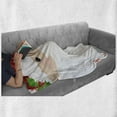 thumbnail image 6 of Christmas Soft Flannel Fleece Throw Blanket, Cartoon Face of Santa with Pink Cheeks White Beard and Mistletoe on His Hat, Cozy Plush for Indoor and Outdoor Use, 70" x 90", Multicolor, by Ambesonne, 6 of 6