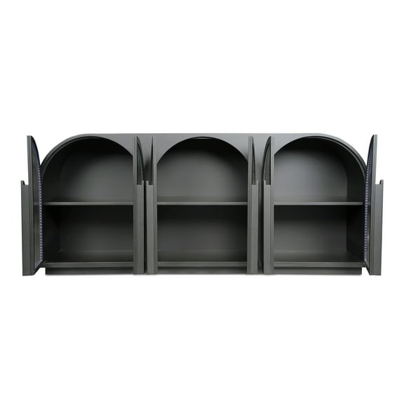 Moe's Home Collection Salone Sideboard Black Wood Sideboards & Storage
