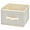 Natural/Cobalt Blue, variant on mDesign Foldable Fabric Bin for Cube Organizer - 4 Pack - Cream/Espresso Brown