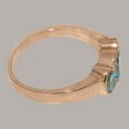thumbnail image 4 of LBG British Made 14k Rose Gold Natural Blue Topaz Womens Anniversary Ring - 33 size options - Size 8.75, 4 of 6