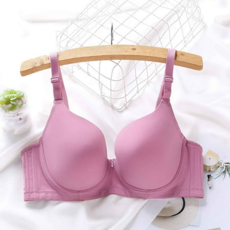Txenfivo Women s Full Coverage Smoothing Supportive Bras Underwire Plunge Padded Comfortable Smoothing T-Shirt Bra with Adjustable Spaghetti Strap  34B-44C