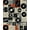 Black, Pattern 4, variant on ODIKA 4'x6' Machine Washable Non-Slip Area Rug, Eclectic Music Iconography Featuring Vintage Record Player Motifs High Traffic Rug, Black, 88448
