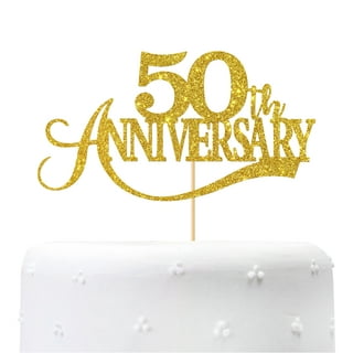 30th Anniversary Cake Topper, Gold Glitter 30th Anniversary / Birthday ...