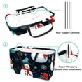 thumbnail image 4 of Snowman Large Capacity Reusable Foldable Oxford Cloth Cube Organizer Tote Bag Toy Basket, 4 of 7