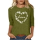 thumbnail image 1 of Camisetas Casuales de Mujer 3/4 Mangas Blusa de Cuello Redondo con Impresión Del Día de Patrick para la Moda Y el Uso Diario, 1 of 7