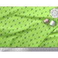 thumbnail image 3 of Soimoi Green Silk Fabric Cross Sign Brush Stroke Fabric Prints By Yard 42 Inch Wide, 3 of 3