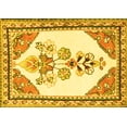 thumbnail image 1 of Ahgly Company Machine Washable Indoor Rectangle Animal Yellow Traditional Area Rugs, 2' x 3', 1 of 4