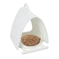 thumbnail image 5 of ERTZAE Window Bird Feeder,Bird Feeding Station,Birdwatching Feeder,Bird Feeder With Water Bowl,Hanging Plastic Bird Feeder 6.3x4.72in - White Outdoor Wild Bird House for Garden Patio Backyard, 5 of 9
