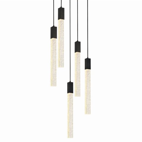 Weston 5 lights pendant in black