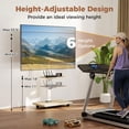 thumbnail image 2 of Resenkos Rolling TV Stand on Wheels Mobile TV Cart, Height Adjustable Portable AV Cart for 32-75 Inch TVs, Natural, 2 of 5