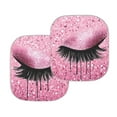thumbnail image 3 of KUIFORTI Windshield Sun Shade 2-Piece Foldable Car Front Window Sunshade Pink Eyes Sunshade for Block UV Rays & Sun Heat Protection, 3 of 5