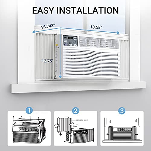 Gree 8000 Btu Window Air Conditioner With Remote Control 3 In 1 Mini Air Conditioner Window Unit With Cooling Dehumidifier Fan Functions Quiet Window Ac Unit For Rooms Up To 350 Sq Ft